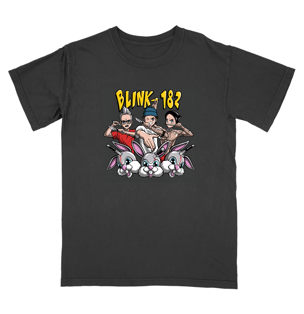 Blink 182 - Anime Band vs Bunny Battle Youth T-Shirt