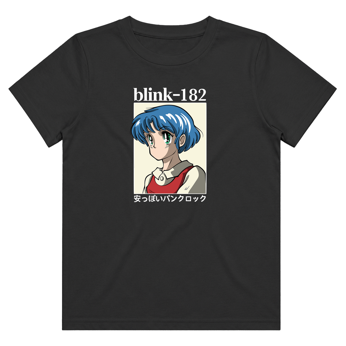 Blink 182 - Anime Cheap Punk Rock Black T-Shirt